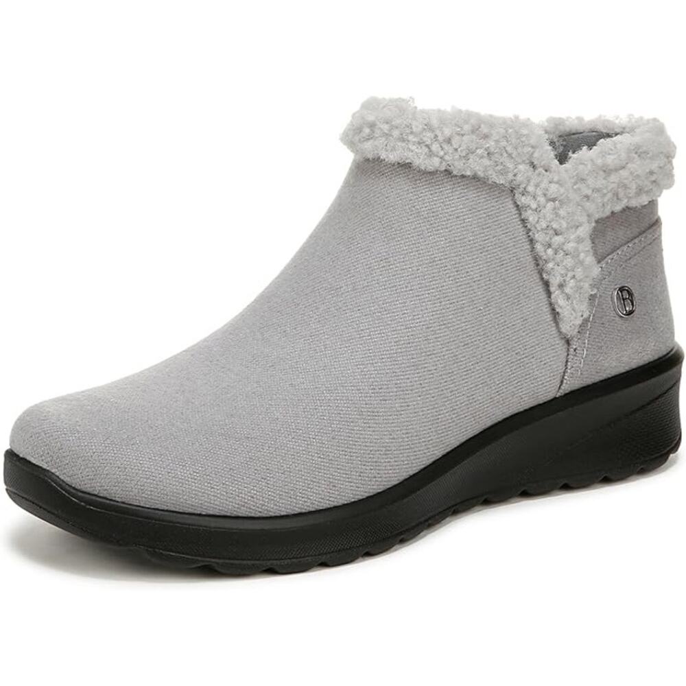 NEW BZEES by Life Stride Greeting Washable Cold Weather Ankle Boot Light Gray 8M